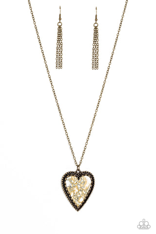 Paparazzi-Stony Summer - Brass Necklace