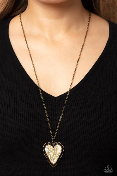 Paparazzi-Stony Summer - Brass Necklace