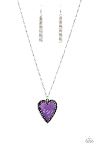 Paparazzi-Stony Summer - Purple Necklace