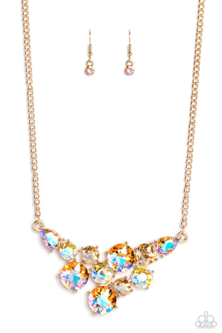 Paparazzi-Round Royalty - Gold Necklace
