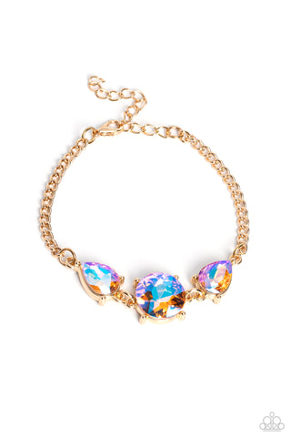 Paparazzi-Twinkling Trio - Gold Bracelet