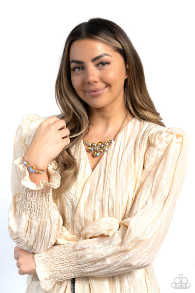 Paparazzi-Twinkling Trio - Gold Bracelet