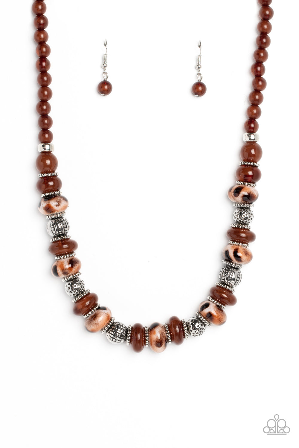 Paparazzi-Warped Whimsicality - Brown Necklace