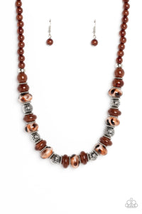 Paparazzi-Warped Whimsicality - Brown Necklace