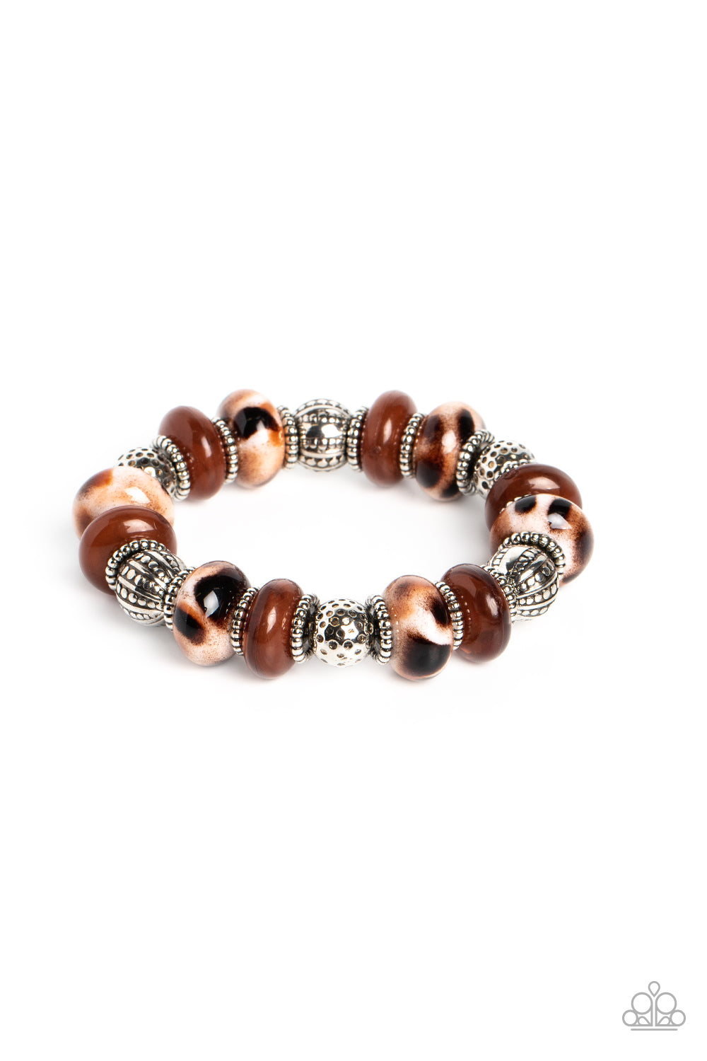 Paparazzi-Warped Wayfarer - Brown Bracelet