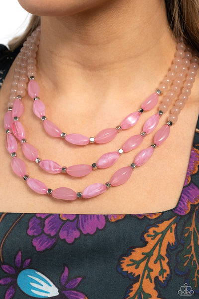 Paparazzi-I BEAD You Now - Pink Necklace