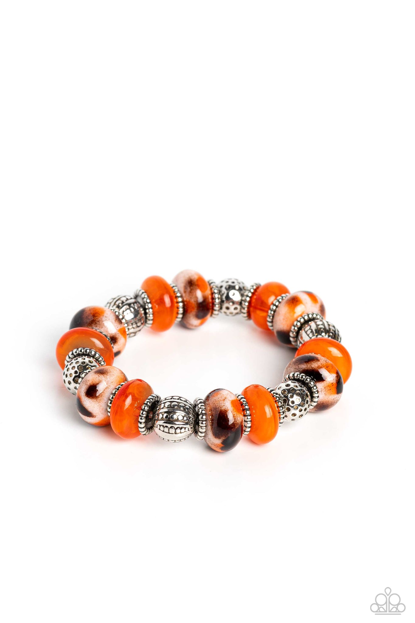 Paparazzi-Warped Wayfarer - Orange Bracelet
