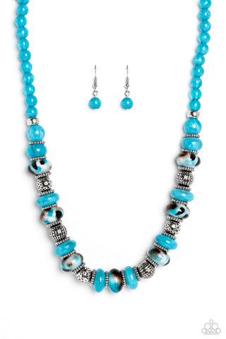 Paparazzi-Warped Whimsicality - Blue Necklace