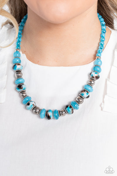 Paparazzi-Warped Whimsicality - Blue Necklace