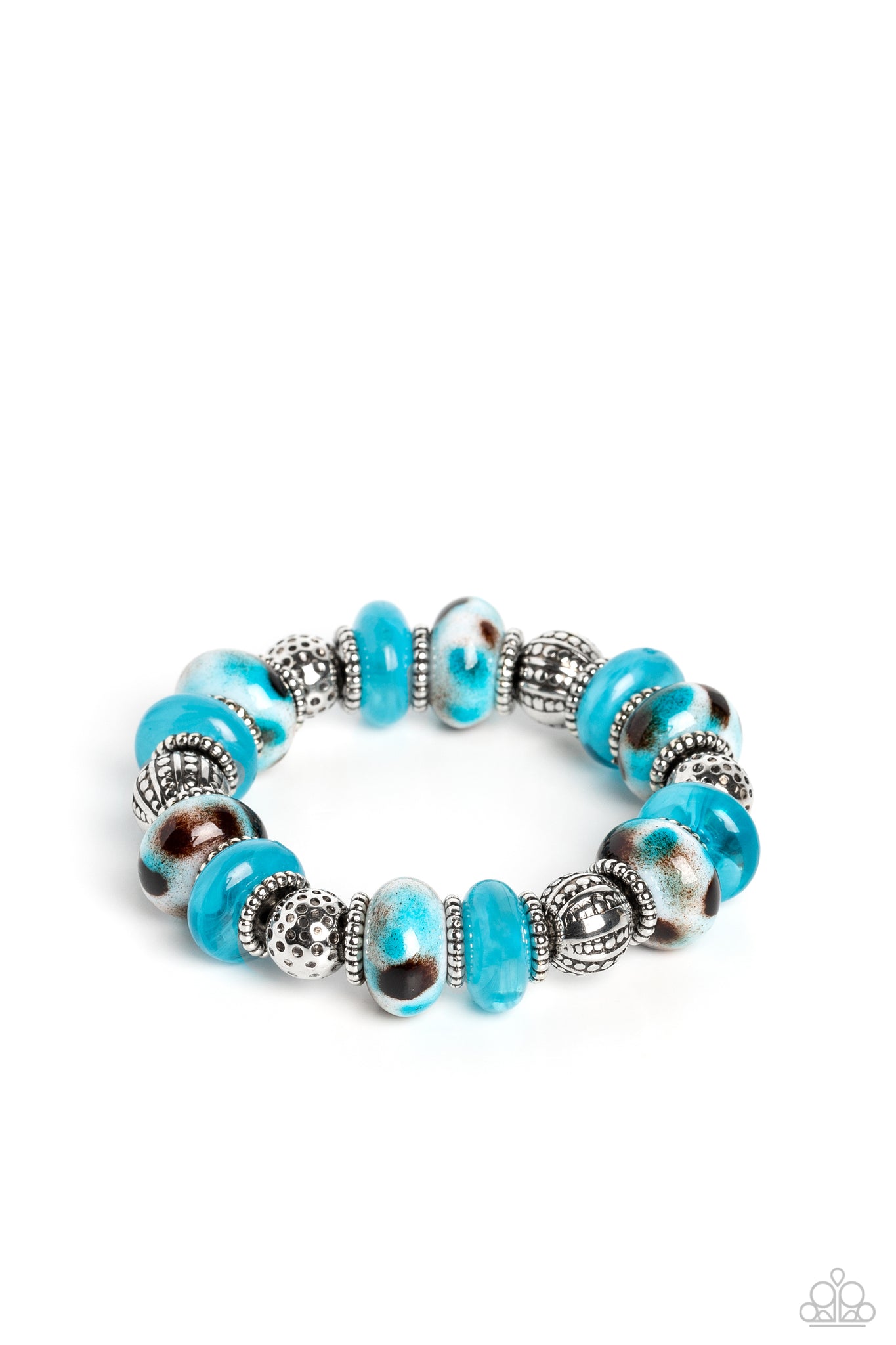 Paparazzi-Warped Wayfarer- Blue Bracelet