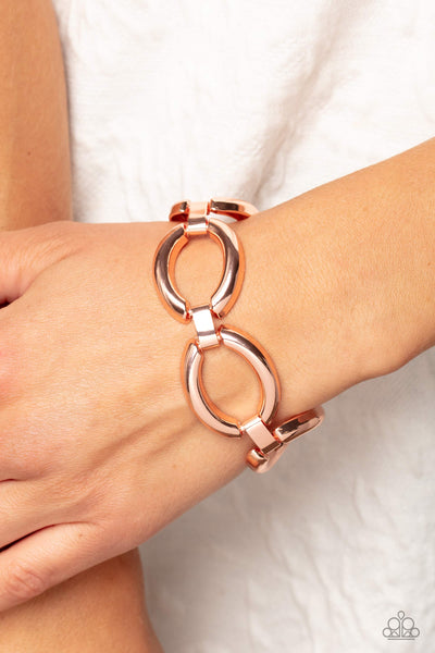 Paparazzi-Constructed Chic - Copper Bracelet