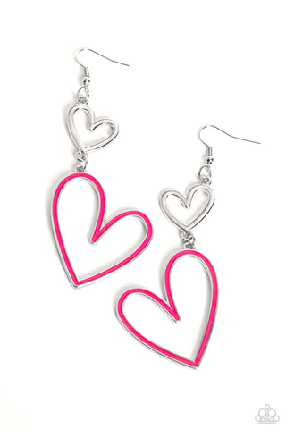 Paparazzi-Pristine Pizzazz - Pink Earring