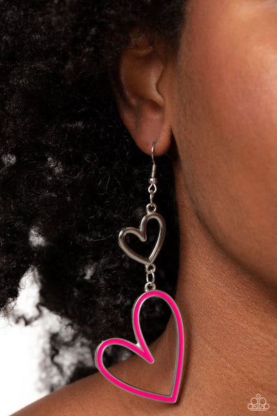 Paparazzi-Pristine Pizzazz - Pink Earring