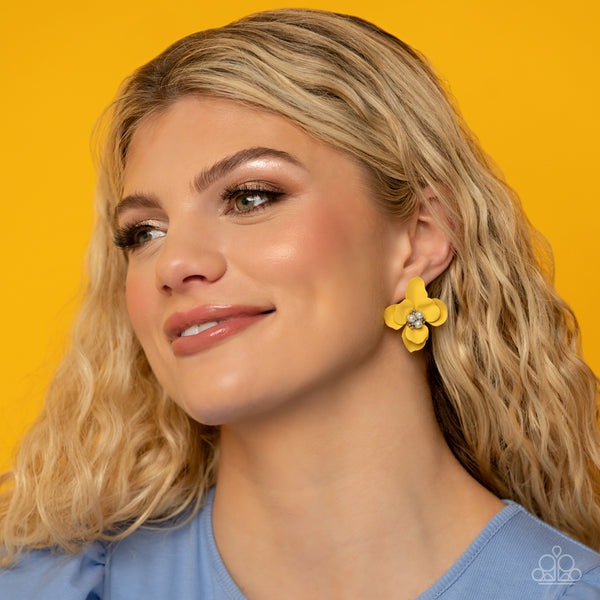 Paparazzi-Jovial Jasmine - Yellow Earring