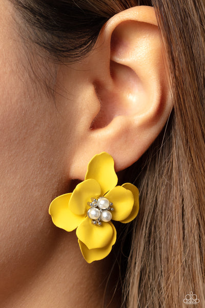 Paparazzi-Jovial Jasmine - Yellow Earring
