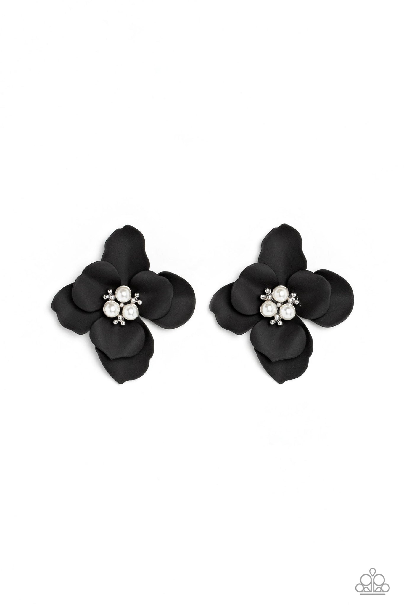 Paparazzi-Jovial Jasmine - Black Earring