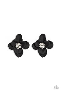 Paparazzi-Jovial Jasmine - Black Earring