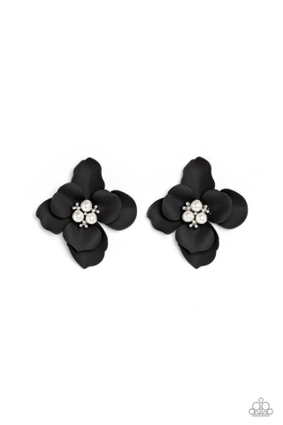 Paparazzi-Jovial Jasmine - Black Earring