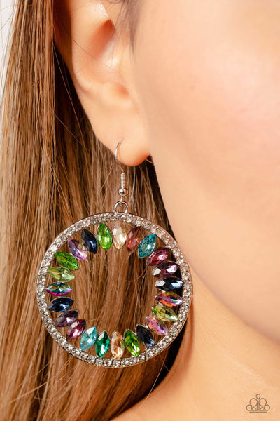 Paparazzi-Wall Street Wreaths - Multi Earring