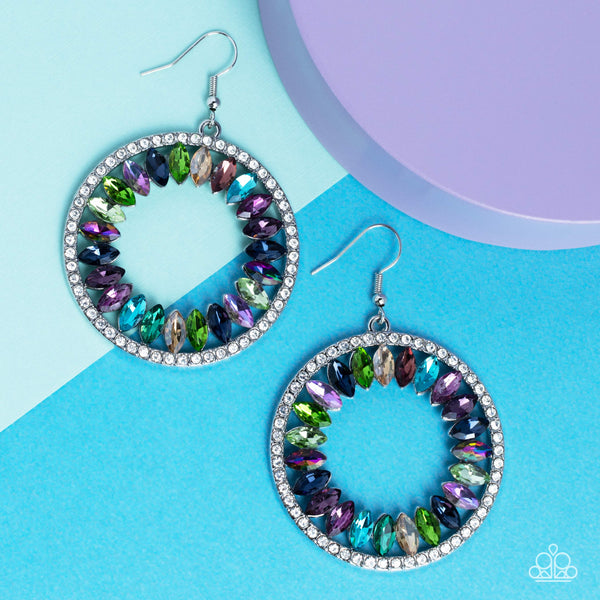 Paparazzi-Wall Street Wreaths - Multi Earring