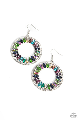 Paparazzi-Wall Street Wreaths - Multi Earring