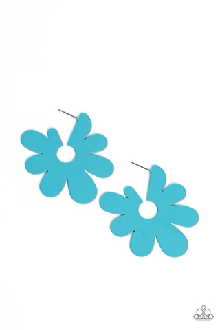 Paparazzi-Flower Power Fantasy - Blue Earrings