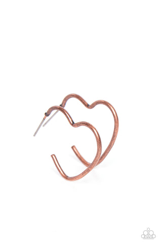 Paparazzi-Burnished Beau - Copper Earring