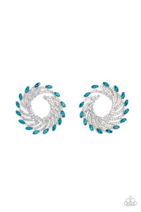 Paparazzi-Firework Fanfare - Blue Earring