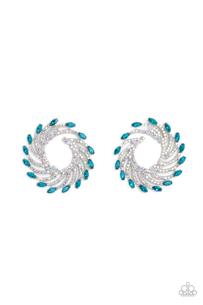 Paparazzi-Firework Fanfare - Blue Earring