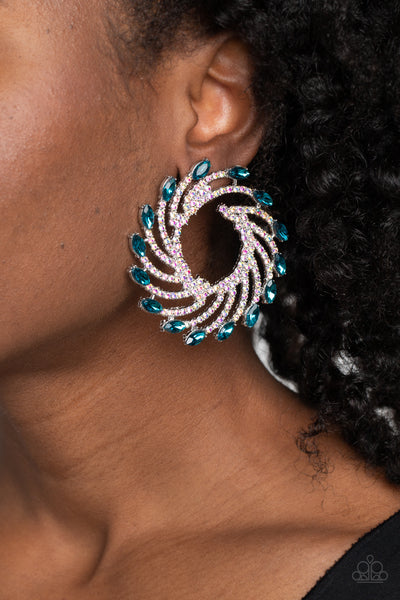 Paparazzi-Firework Fanfare - Blue Earring