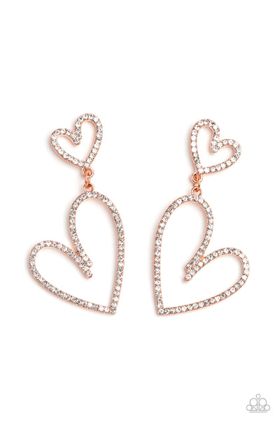 Paparazzi-Doting Duo - Copper Earring