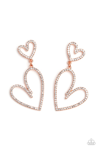 Paparazzi-Doting Duo - Copper Earring