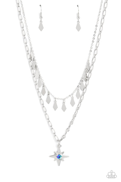 Paparazzi-The Second Star To The LIGHT - Blue Necklace