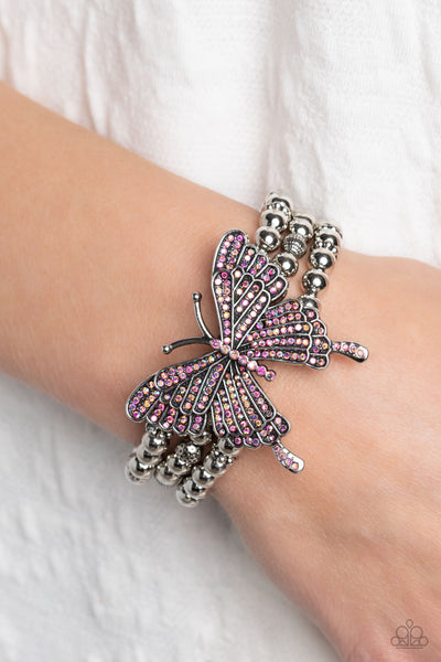 Paparazzi-First WINGS First - Pink Bracelet