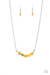 Paparazzi-BOUQUET We Go - Orange Necklace