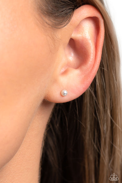 Paparazzi-Dainty Details - White Earring