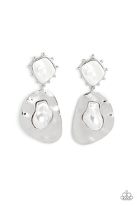 Paparazzi-Rippling Rhapsody - White Earring