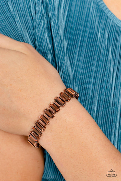 Paparazzi-BURSTING the Midnight Oil - Copper Bracelet