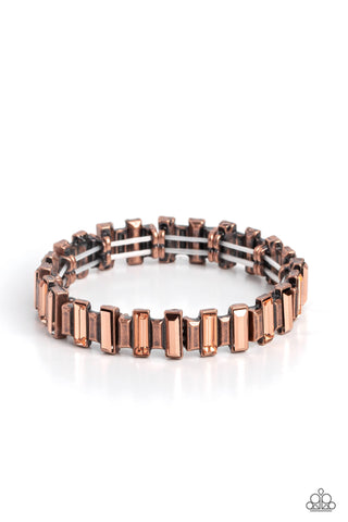 Paparazzi-BURSTING the Midnight Oil - Copper Bracelet