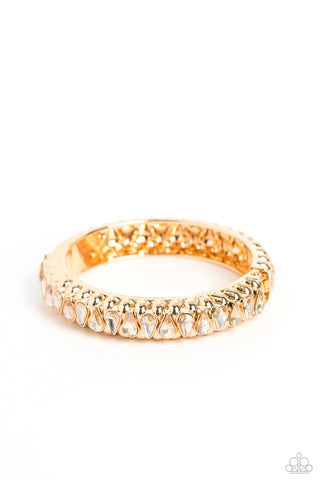 Paparazzi-Crafted Coals - Gold Bracelet