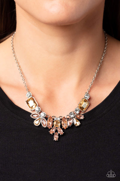 Paparazzi-Prima Donna Dazzle - Brown Necklace