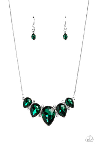 Paparazzi-Regally Refined - Green Necklace