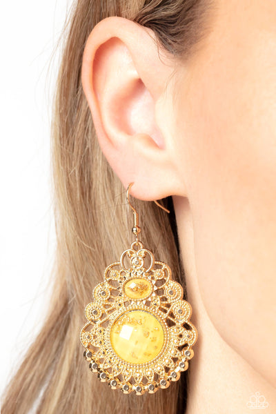 Paparazzi-Welcoming Whimsy - Yellow Earring