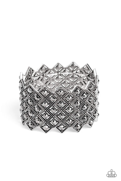Paparazzi-DECO in the Rough - Silver Bracelet