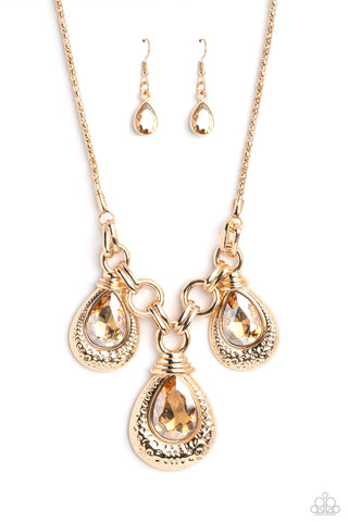 Paparazzi-Built Beacon - Gold Necklace