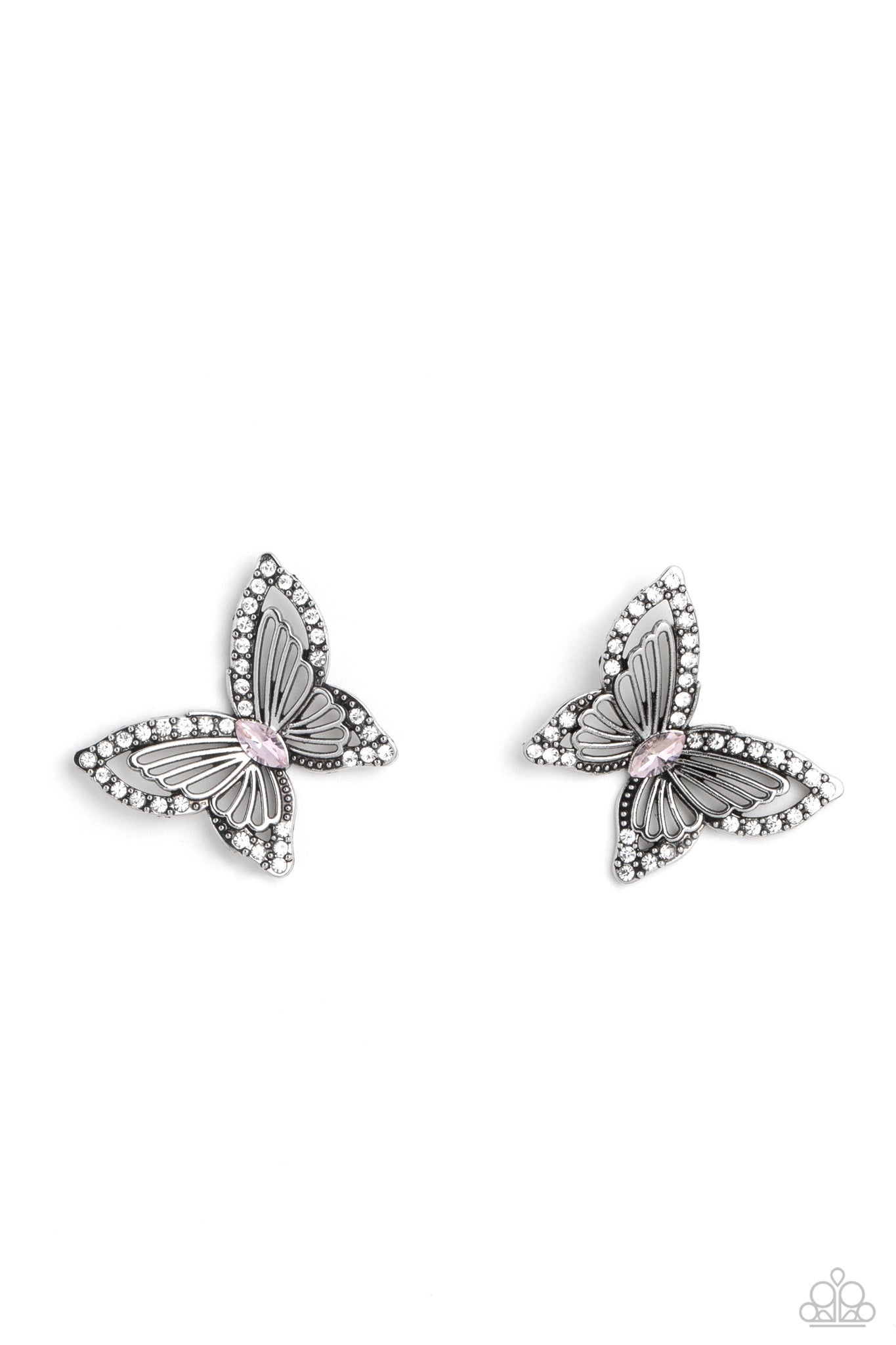 Paparazzi-Wispy Wings - Pink Earring
