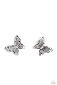 Paparazzi-Wispy Wings - Pink Earring