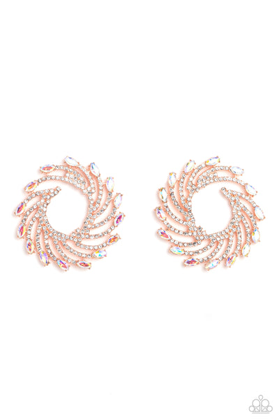 Paparazzi-Firework Fanfare - Copper Earring