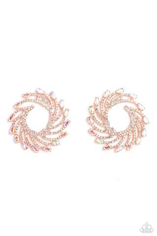 Paparazzi-Firework Fanfare - Copper Earring