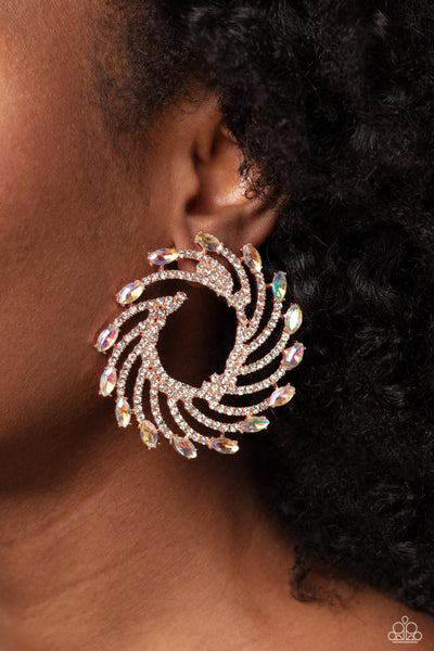 Paparazzi-Firework Fanfare - Copper Earring